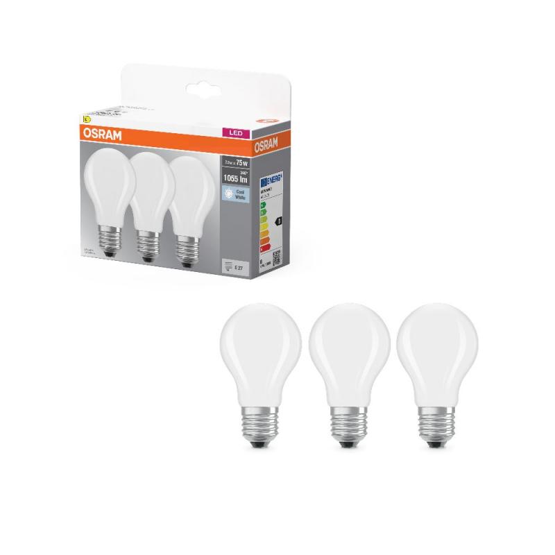 3er Pack OSRAM LED BASE E27 Lampe matt 7,5W Ersatz für 75W neutralweiß 4000K